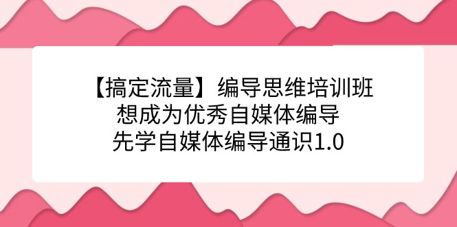 【搞定流量】编导思维培训班，想成为优秀自媒体编导先学自媒体编导通识1.0KK创富圈-网创项目资源站-副业项目-创业项目-搞钱项目KK创富圈