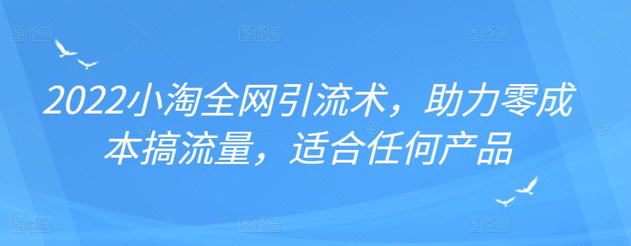 2022年小淘全网引流术，助力零成本搞流量，适合任何产品KK创富圈-网创项目资源站-副业项目-创业项目-搞钱项目KK创富圈