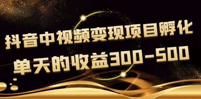 黄岛主《抖音中视频变现项目孵化》单天的收益300-500 操作简单粗暴KK创富圈-网创项目资源站-副业项目-创业项目-搞钱项目KK创富圈