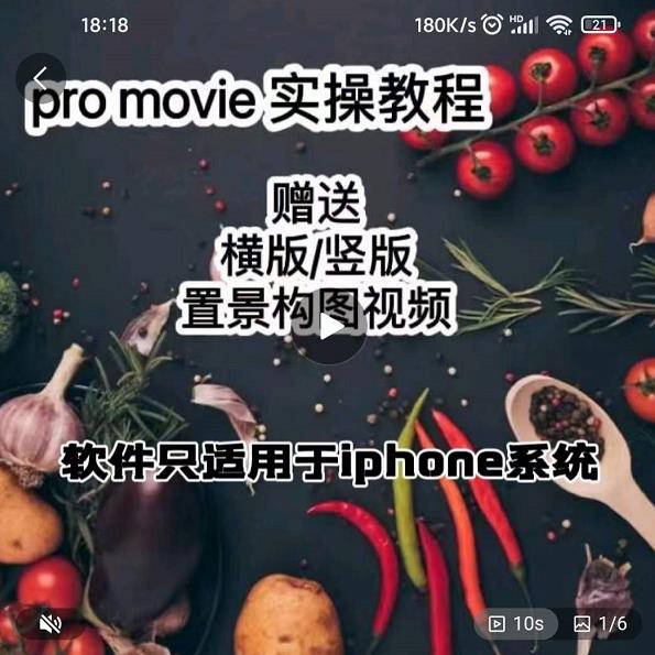 漆十二美食摄影，25​节promovie实操高手课节KK创富圈-网创项目资源站-副业项目-创业项目-搞钱项目KK创富圈