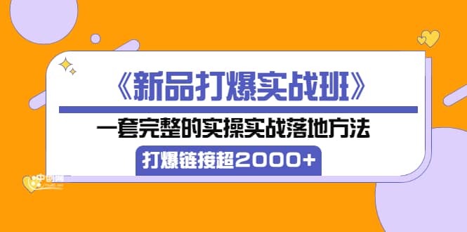 《新品打爆实战班》一套完整的实操实战落地方法，打爆链接超2000+（38节课)KK创富圈-网创项目资源站-副业项目-创业项目-搞钱项目KK创富圈