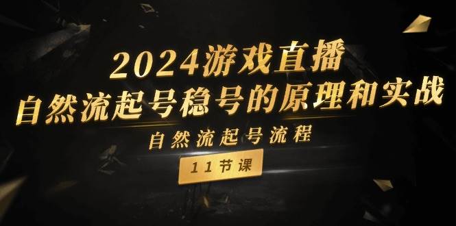 2024游戏直播-自然流起号稳号的原理和实战，自然流起号流程（11节）KK创富圈-网创项目资源站-副业项目-创业项目-搞钱项目KK创富圈