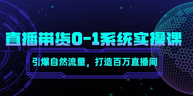 直播带货0-1系统实操课，引爆自然流量，打造百万直播间KK创富圈-网创项目资源站-副业项目-创业项目-搞钱项目KK创富圈